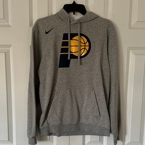 Nike Gray Hoodie with Blue and Yellow Logo
